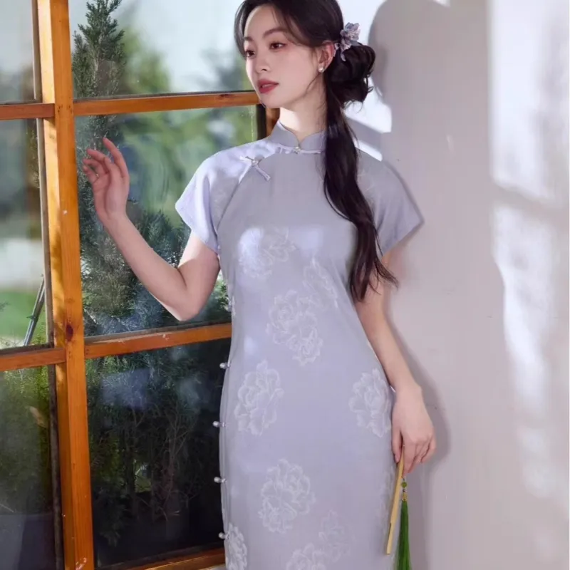 MDEHT Cheongsams Women's Purple-4