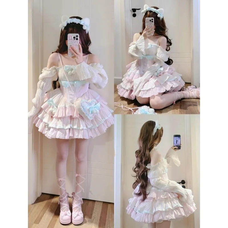 MDEHT Lolita Dresses Women's Pink-1