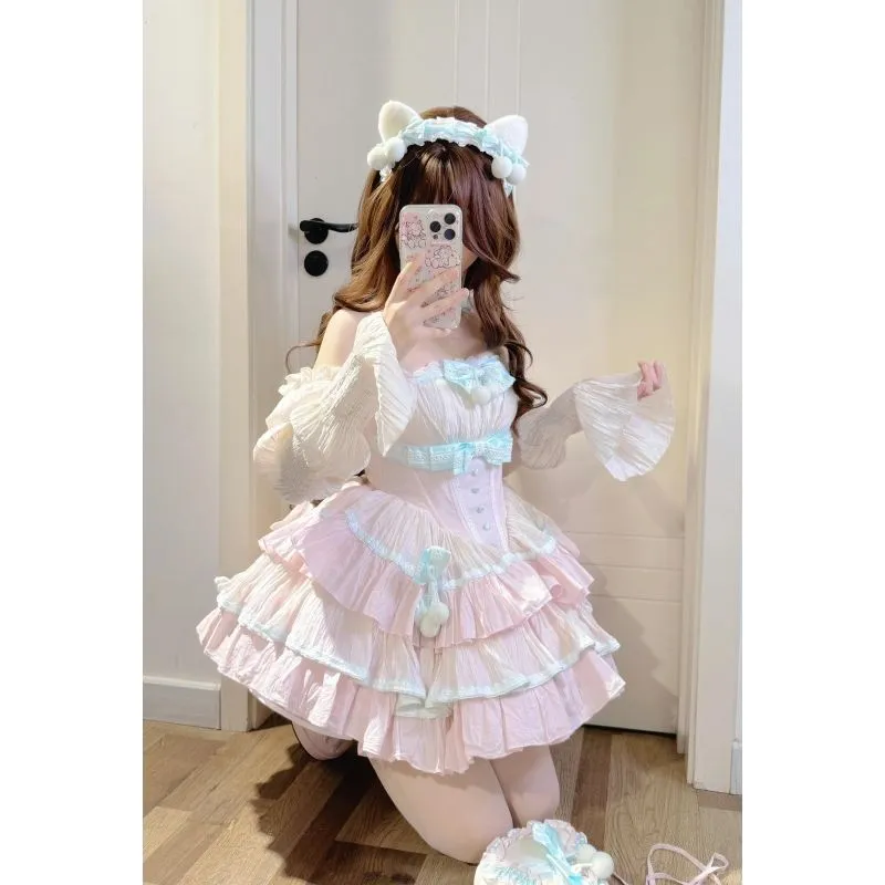 MDEHT Lolita Dresses Women's Pink-4