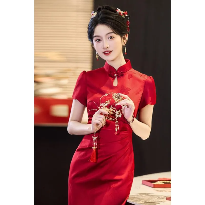 MDEHT Cheongsams Women's Red-6