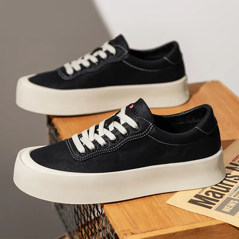 Red Bean Low Top Skateboard Shoes Men's-5