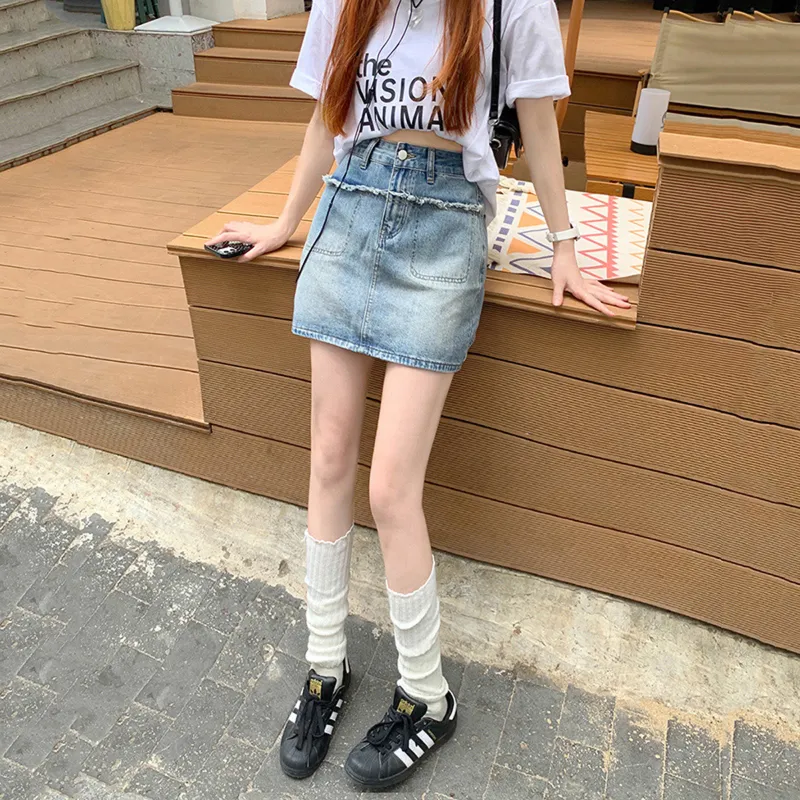 ROBINHOOD Denim Short Skirts Women's-10