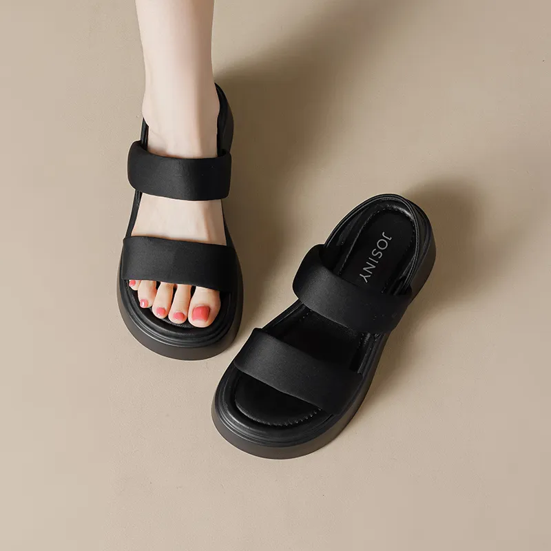 JOSINY Beach Sandals Women's Black-7