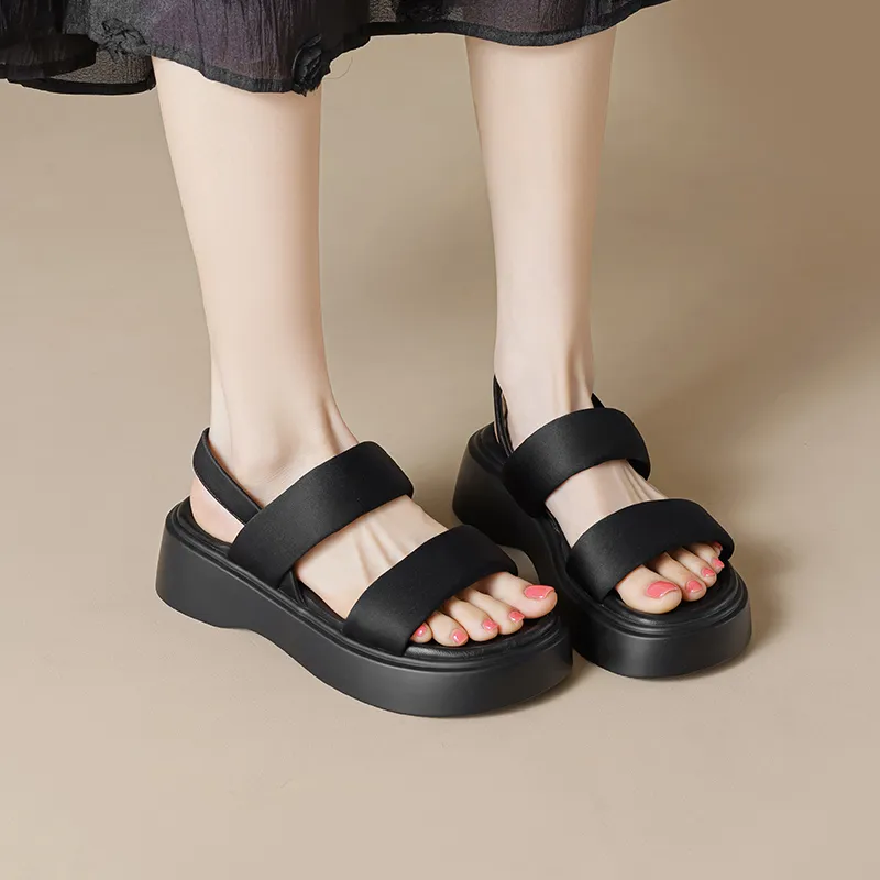 JOSINY Beach Sandals Women's Black-5