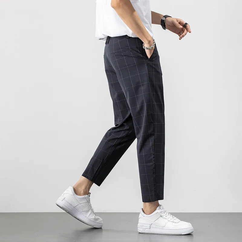 A.B.X Suit Trousers Unisex Gray-4