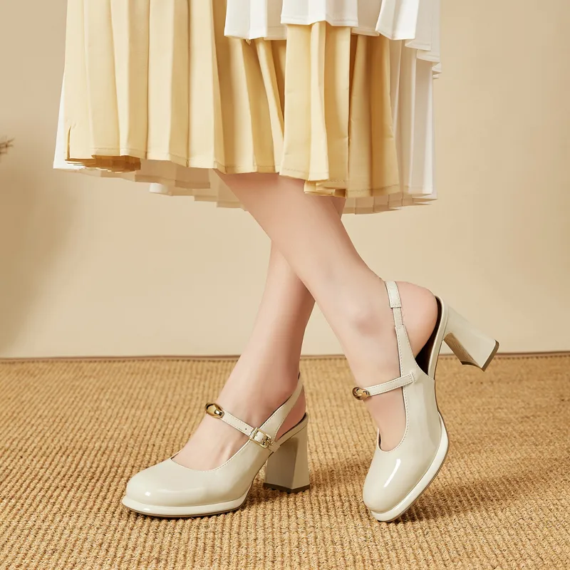 DAPHNE Chunky Heel High Heels Women's-7