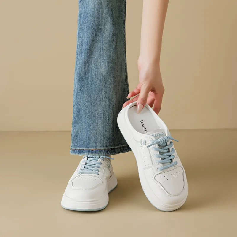 DAPHNE Rubber Sole Slip Resistant Closed Toe Slippers Women's-5