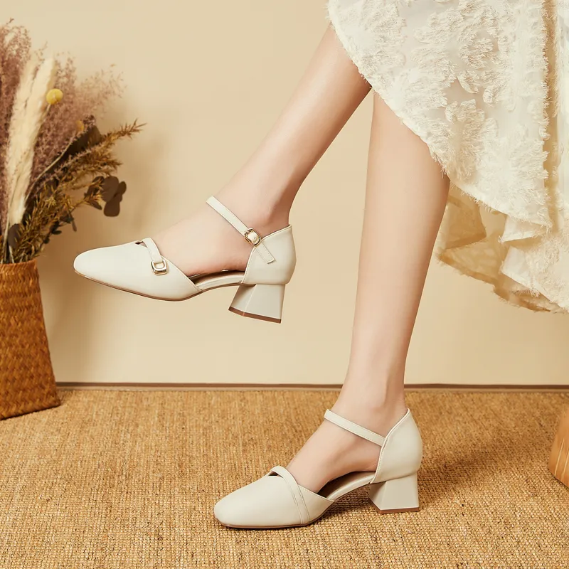 DAPHNE Chunky Heel High Heels Women's-4