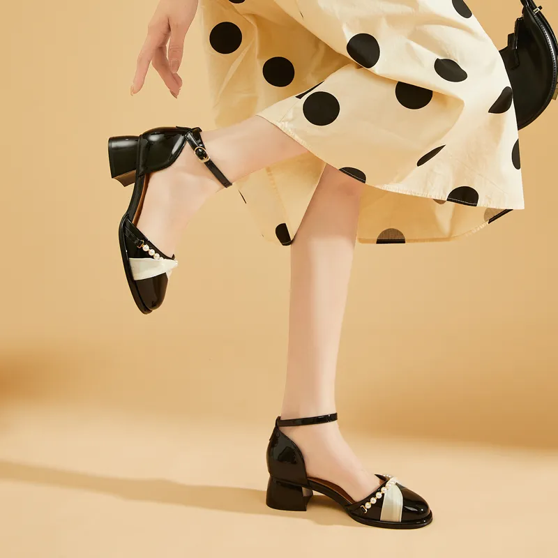 DAPHNE Chunky Heel High Heels Women's-5