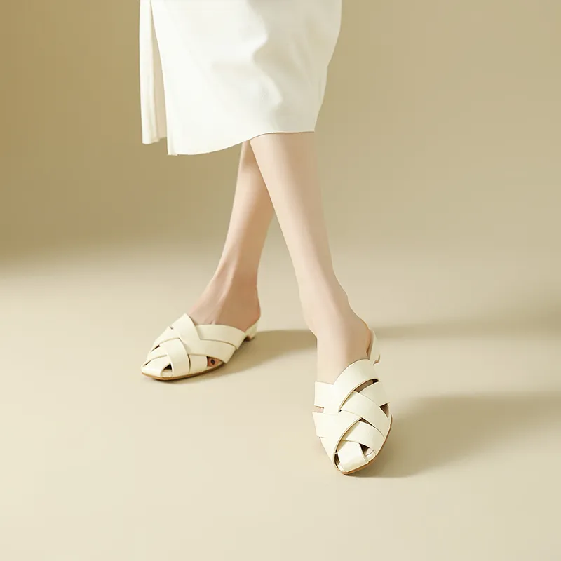 DAPHNE Rubber Sole Slip Resistant Closed Toe Slippers Women's-13