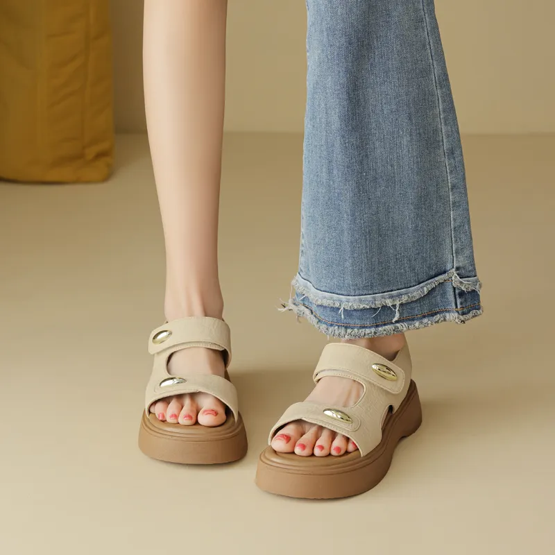 DAPHNE Beach Sandals Women's Ecru/Apricot-11