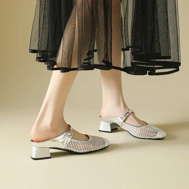 DAPHNE Rubber Sole Slip Resistant Closed Toe Slippers Women's-14