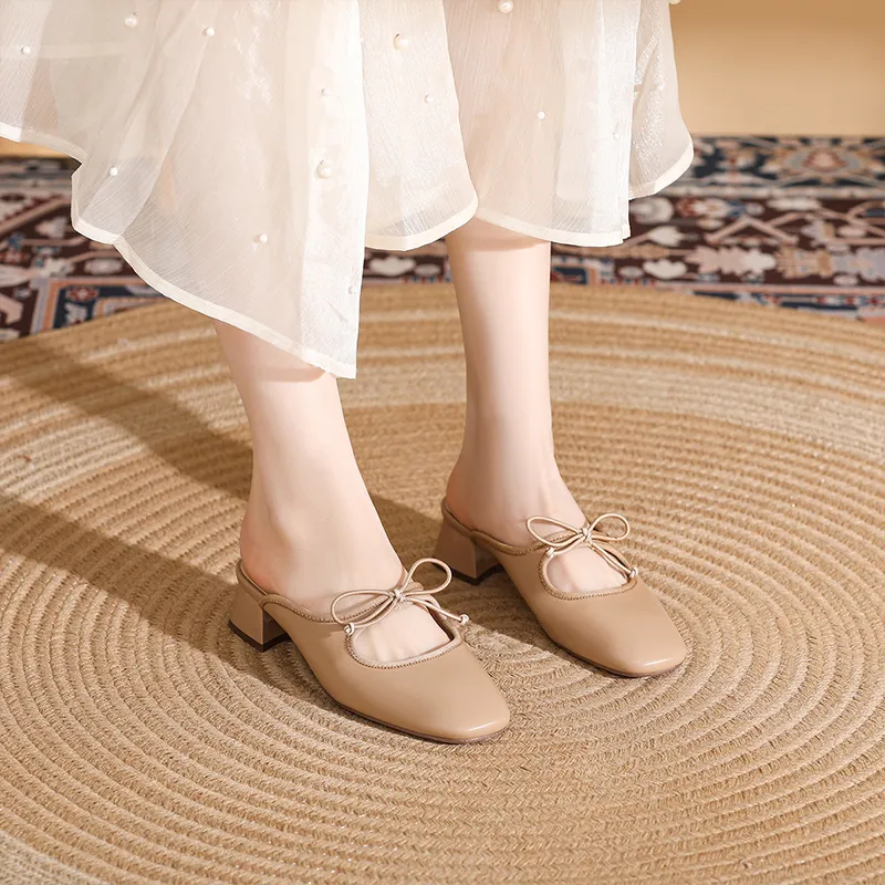 DAPHNE Rubber Sole Slip Resistant Closed Toe Slippers Women's-1