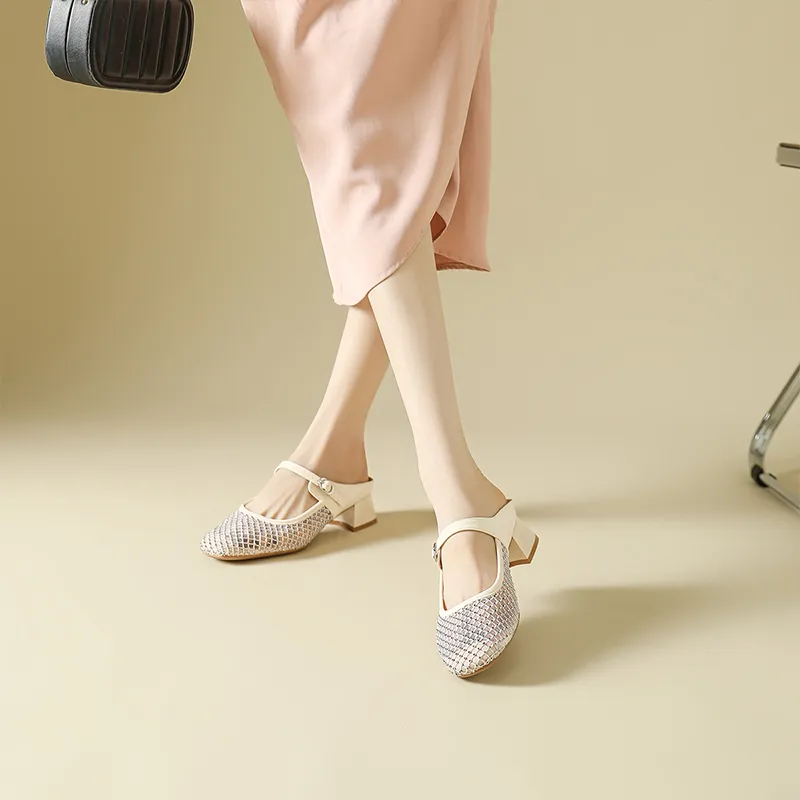 DAPHNE Rubber Sole Slip Resistant Closed Toe Slippers Women's-4