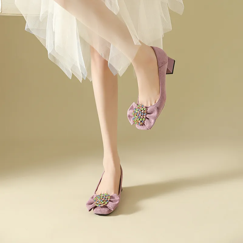 DAPHNE Chunky Heel High Heels Women's-10