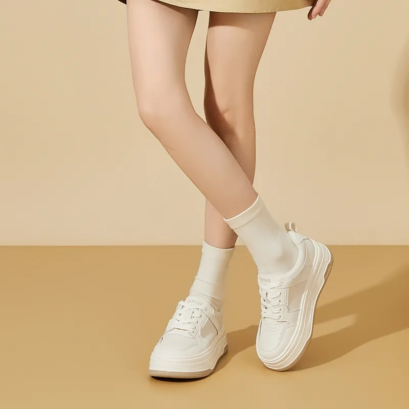 DAPHNE Low Top Skateboard Shoes Women's Ecru-3