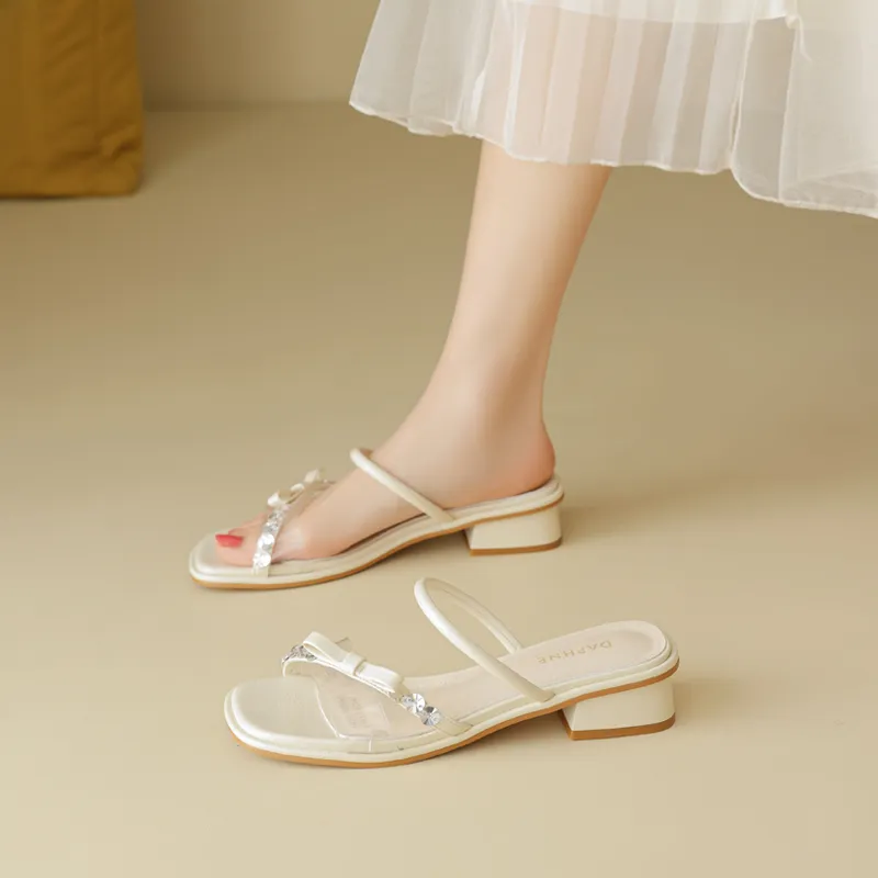 DAPHNE Rhinestone Slip Resistant Slide Slippers Women's-7