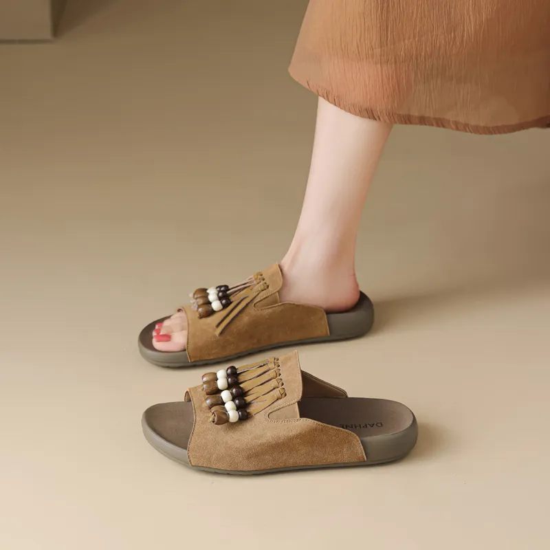 DAPHNE Rubber Sole Slip Resistant Slide Slippers Women's-8