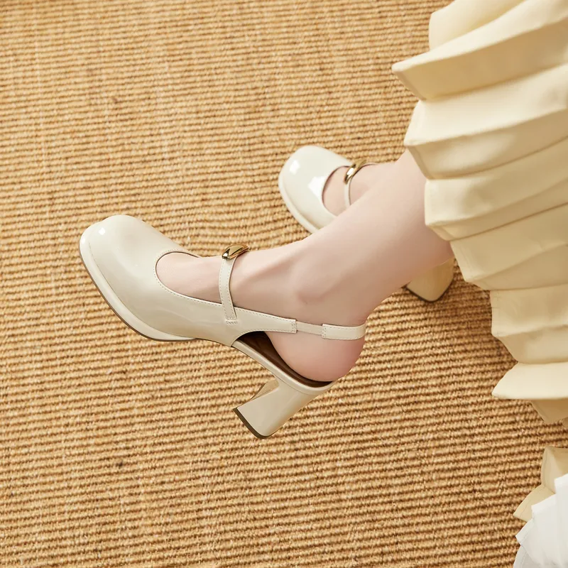 DAPHNE Chunky Heel High Heels Women's-11