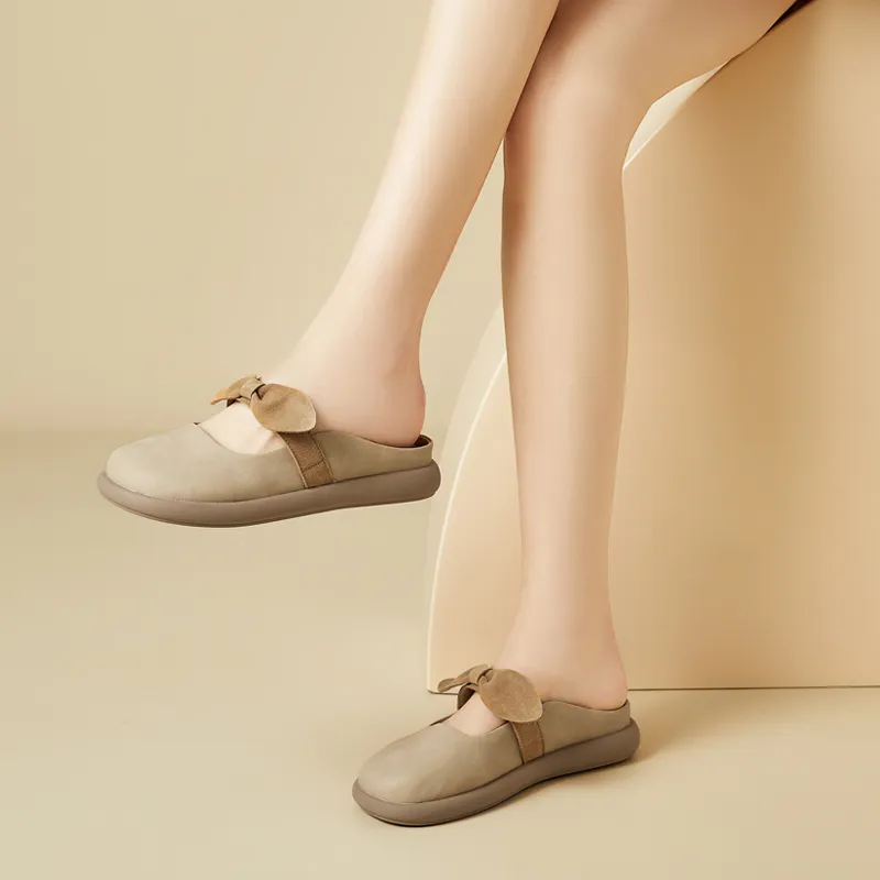 DAPHNE Rubber Sole Slip Resistant Closed Toe Slippers Women's-1