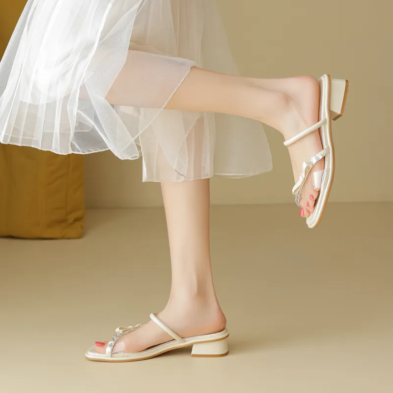 DAPHNE Rhinestone Slip Resistant Slide Slippers Women's-8