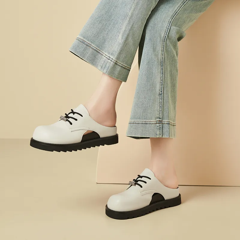 DAPHNE Rubber Sole Slip Resistant Closed Toe Slippers Women's-2