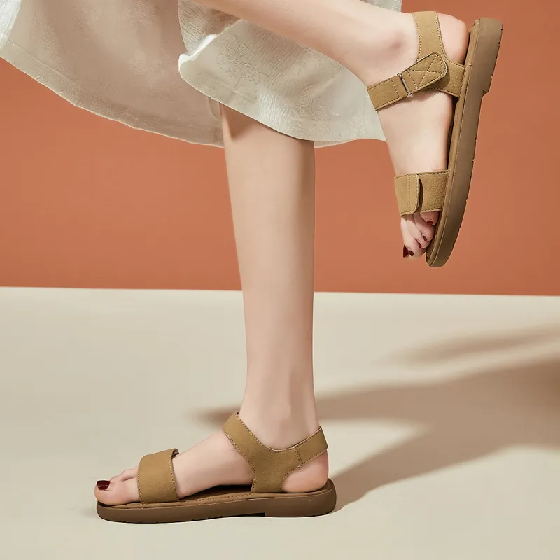 DAPHNE Beach Sandals Women's Khaki/Apricot-8