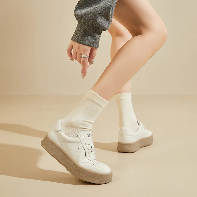 DAPHNE Breathable Low Top Skateboard Shoes Women's Ecru-3