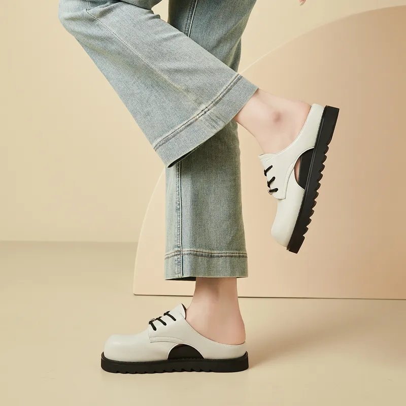 DAPHNE Rubber Sole Slip Resistant Closed Toe Slippers Women's-1
