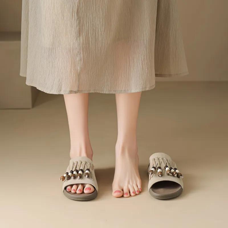 DAPHNE Rubber Sole Slip Resistant Slide Slippers Women's-4