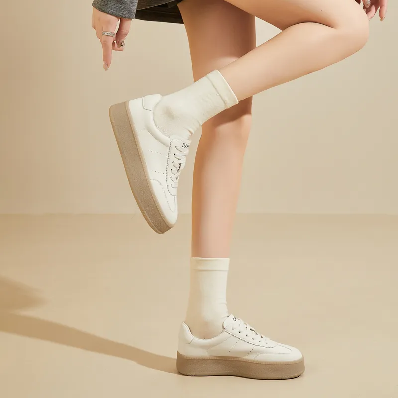 DAPHNE Breathable Low Top Skateboard Shoes Women's Ecru-2