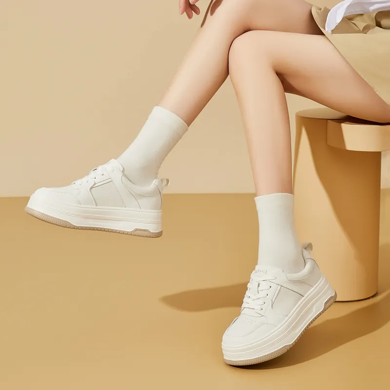 DAPHNE Low Top Skateboard Shoes Women's Ecru-2