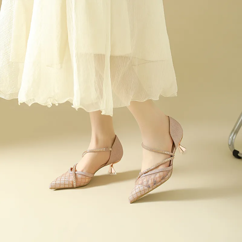 DAPHNE High Heels Women's Silver/Champagne-8