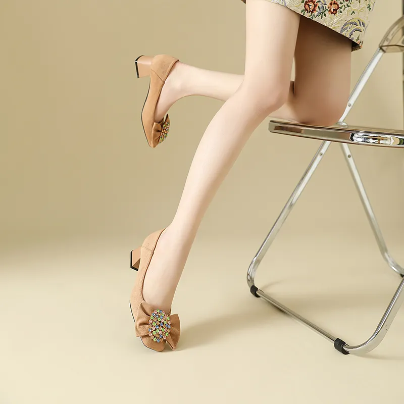 DAPHNE Chunky Heel High Heels Women's-14