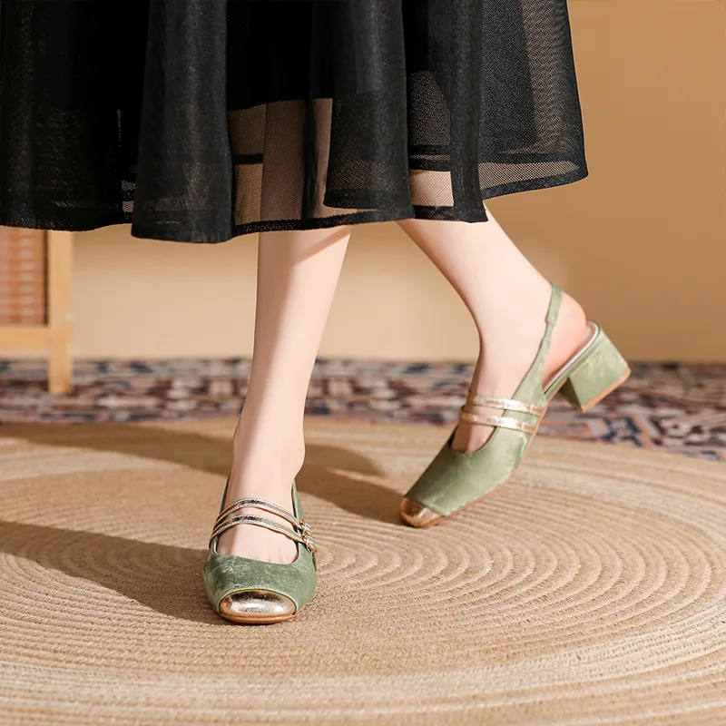DAPHNE Chunky Heel High Heels Women's-4
