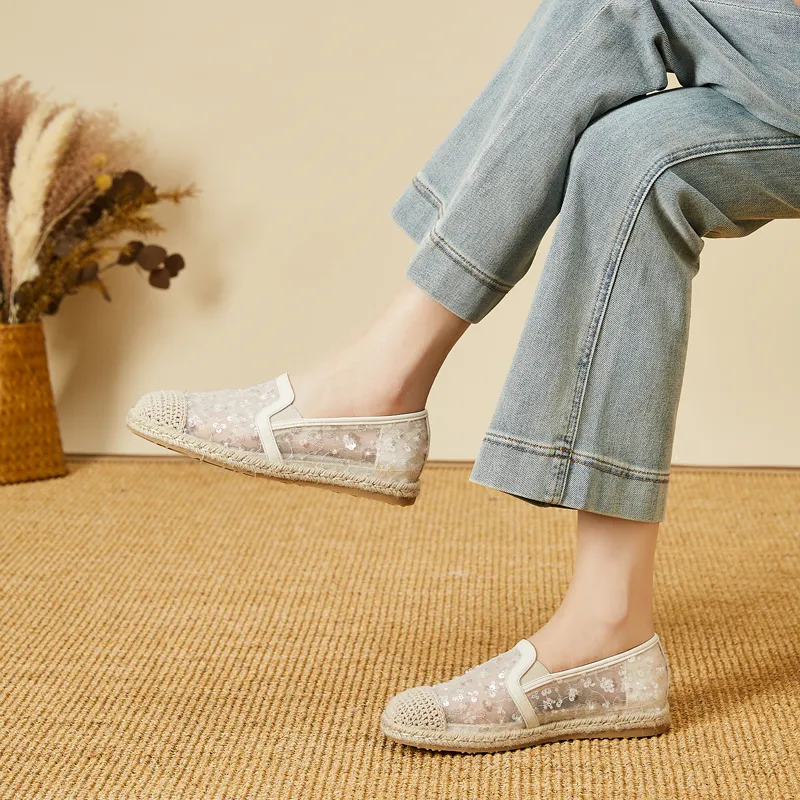 DAPHNE Espadrilles Women's Champagne/Ecru-10