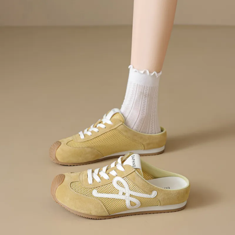DAPHNE Rubber Sole Closed Toe Slippers Women's-15