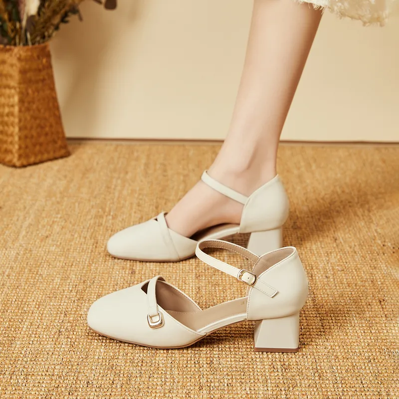 DAPHNE Chunky Heel High Heels Women's-5