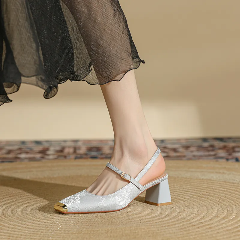 DAPHNE Chunky Heel High Heels 5.5CM Women's-4
