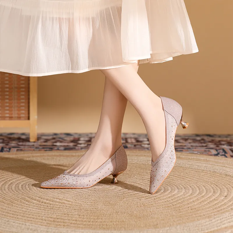 DAPHNE Slim Heel High Heels 4CM Women's-5