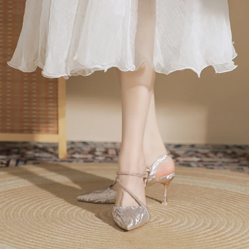 DAPHNE Slim Heel High Heels 7.5CM Women's-6