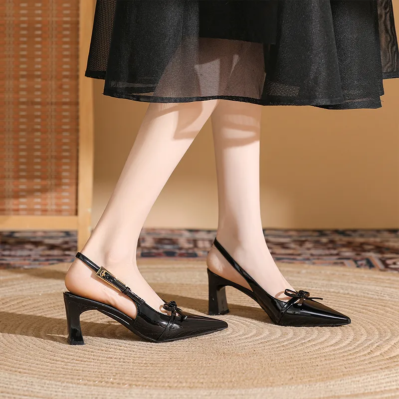 DAPHNE Chunky Heel High Heels 6.5CM Women's-1