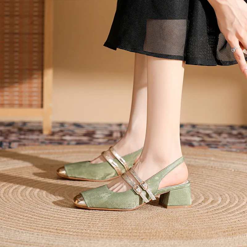 DAPHNE Chunky Heel High Heels Women's-3