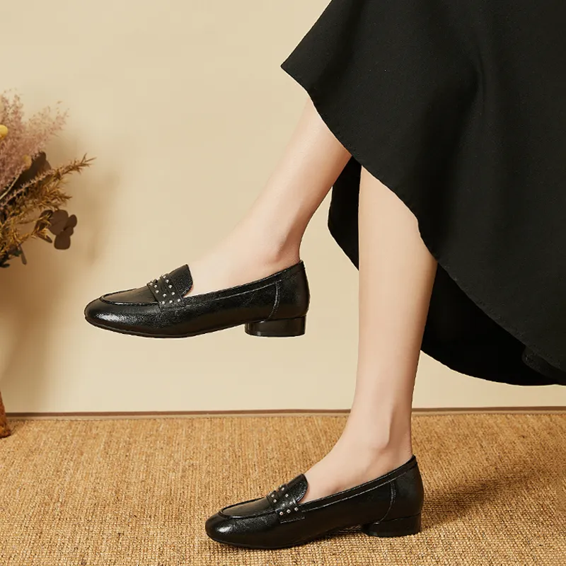 DAPHNE Loafers Women's Black/Ecru-10