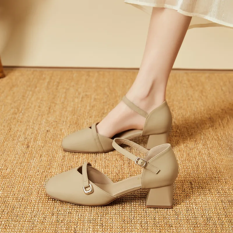 DAPHNE Chunky Heel High Heels Women's-12