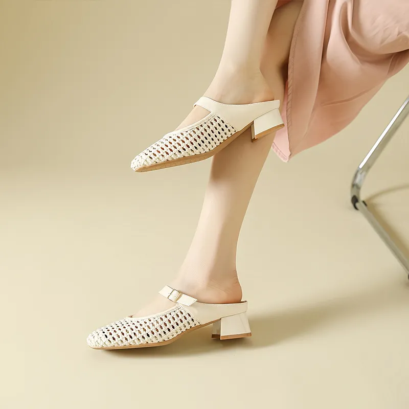DAPHNE Rubber Sole Slip Resistant Closed Toe Slippers Women's-2