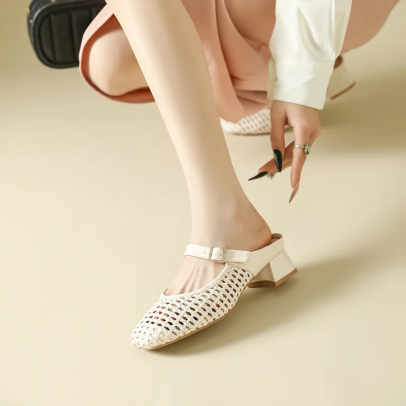 DAPHNE Rubber Sole Slip Resistant Closed Toe Slippers Women's-1