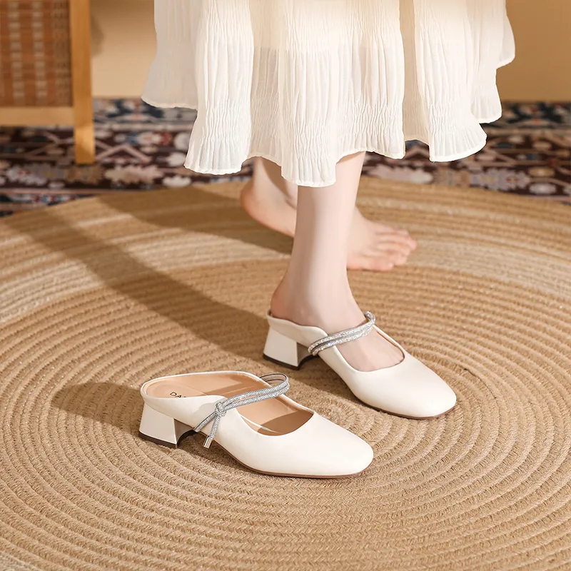 DAPHNE Rubber Sole Slip Resistant Closed Toe Slippers Women's-1