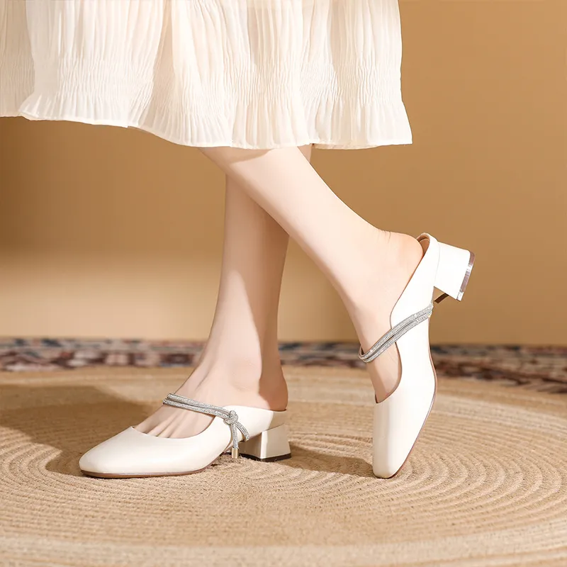 DAPHNE Rubber Sole Slip Resistant Closed Toe Slippers Women's-4
