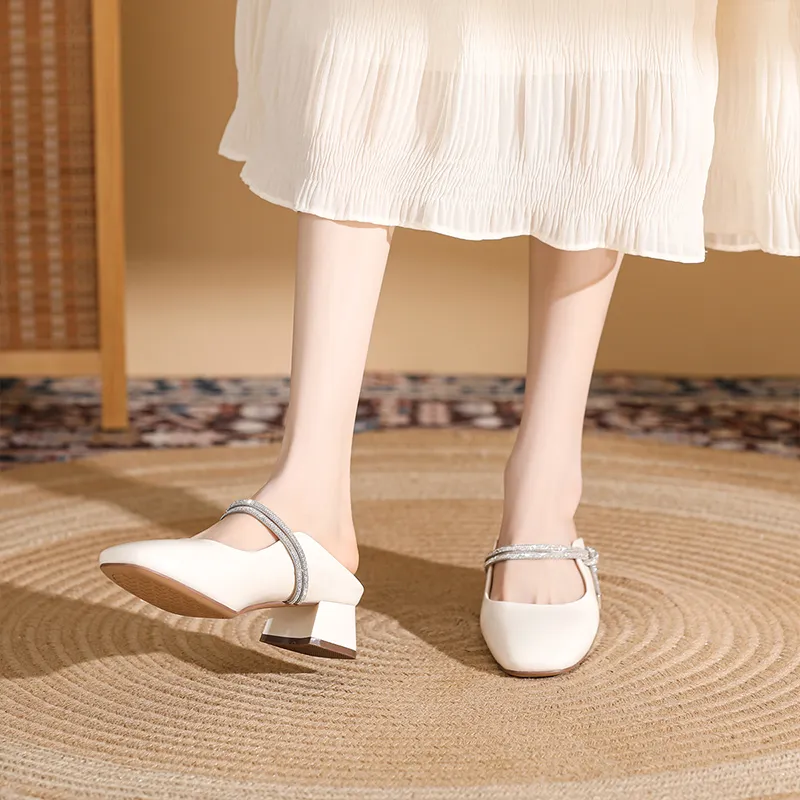 DAPHNE Rubber Sole Slip Resistant Closed Toe Slippers Women's-2